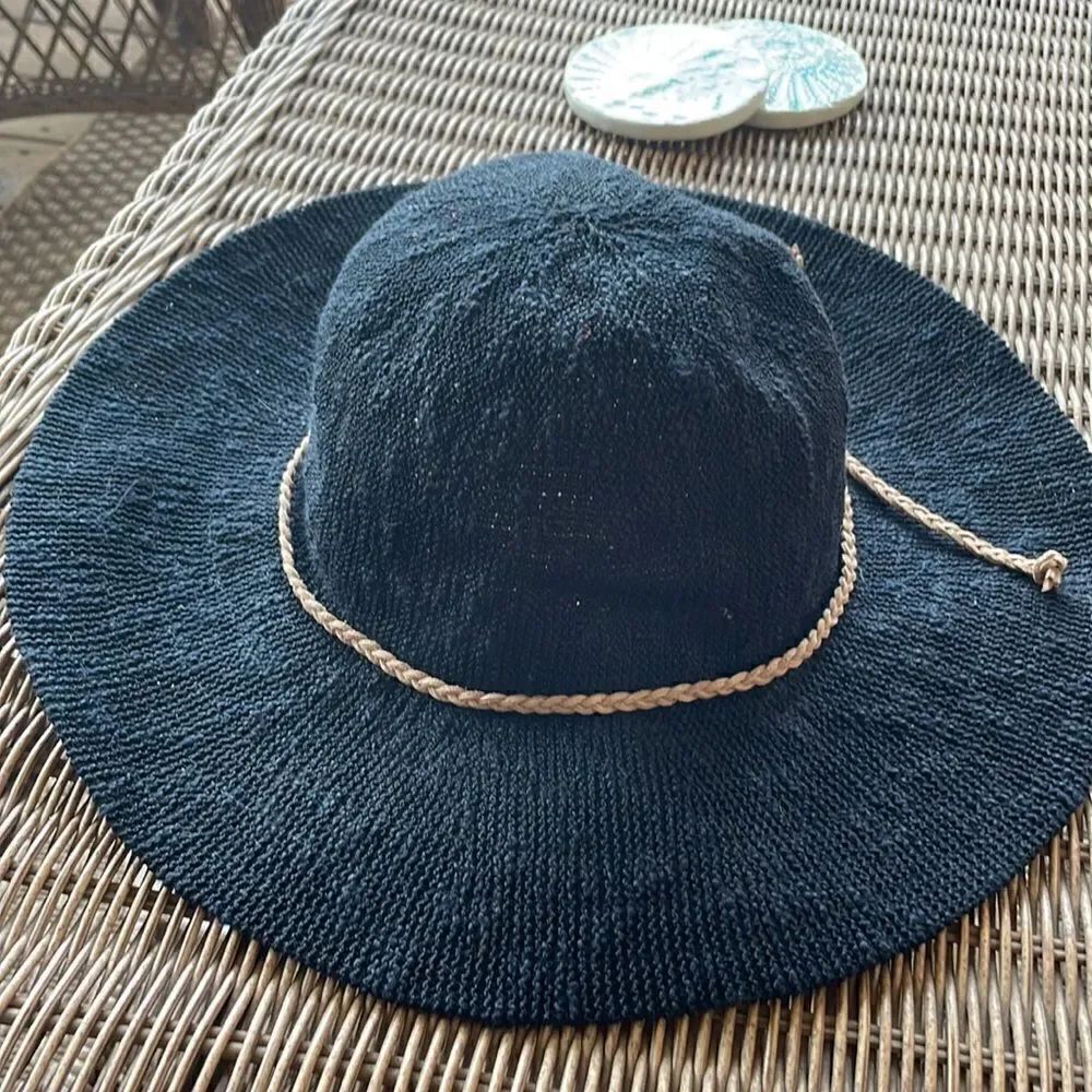 Marcus Adler Wide Brimmed Hat with Tan Suede Tie